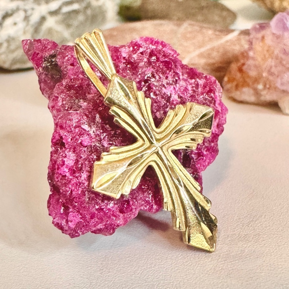 Vintage Michael Anthony 14K Yellow Gold Cross Pendant